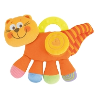 Мягкая игрушка с прорезывателем "Котенок оранжевый", Chicco 71346