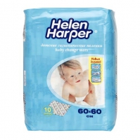 Пеленки детские впитывающие 60х60 см, 10 шт, Helen Harper 96262092