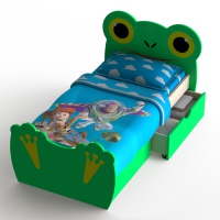 Детская кровать с двумя выкатными ящиками Лягушонок, МДФ