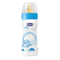 Бутылочка Well-Being Boy, 2 мес + лат. соска, 250 мл, CHICCO 310205005